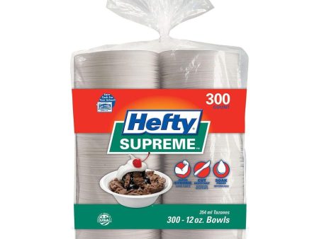 Hefty Supreme Heavyweight Foam Bowls 12 oz., 300 ct Online