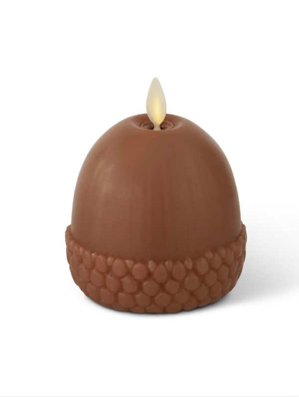 Brown Wax Acorn Luminara Fall Supply