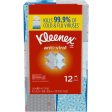 Kleenex Anti-Viral 3-Ply Facial Tissues, Cube Boxes 55 tissues box, 12 boxes For Sale