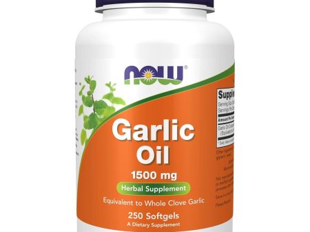 NOW Supplements Garlic Oil 1500 mg Softgels 250 ct. Supply