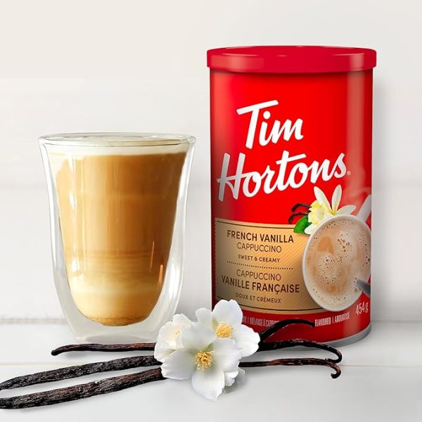 Tim Horton s Instant Cappuccino, French Vanilla, 16 Ounce Supply