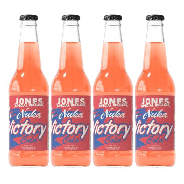 Jones Soda Co. Special Release Nuka Cola Victory | Fallout Merchandise | Cane Sugar Soda | Craft Soda Pop | Soda Soft Drinks | Glass Bottle Soda | Peach & Mango Flavor | (1 Bottle) Sale