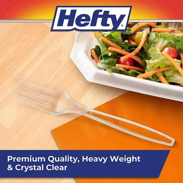 Hefty Clear Heavy Weight Plastic Forks 300 ct. Sale