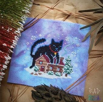 Yule Cat - Bad Stitch - Cross Stitch Pattern Online now