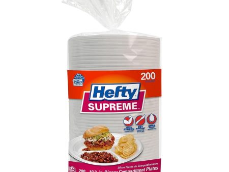 Hefty Supreme 3-Compartment Foam Plates, 10 1 4 , 200 ct. Online Sale