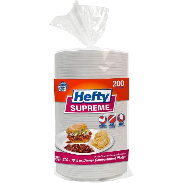 Hefty Supreme 3-Compartment Foam Plates, 10 1 4 , 200 ct. Online Sale