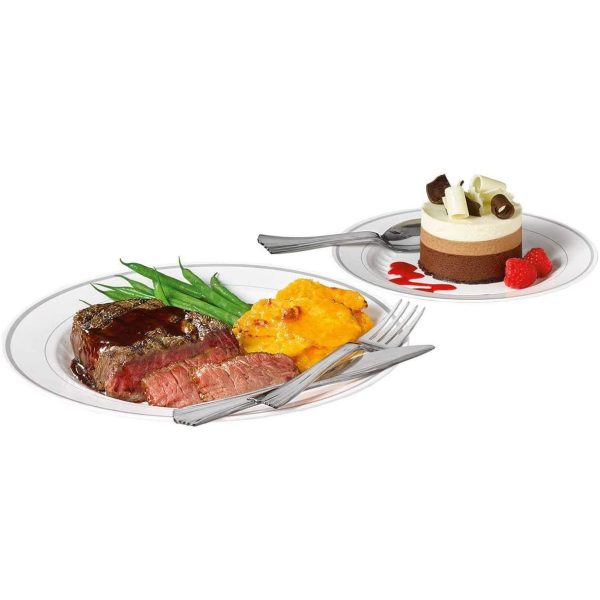 Member s Mark Premium Plastic Heavyweight Plates, Combo Pack 48 ct. For Discount