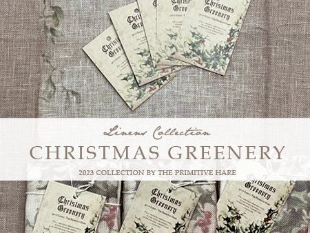 30 Count Christmas Greenery - Primitive Hare Fabrics Fashion