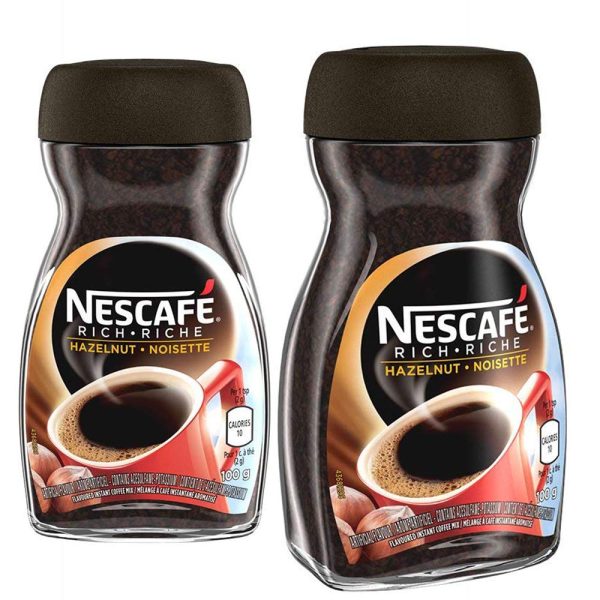 NESCAFÉ Rich Hazelnut, Instant Coffee, 100g Jar | 2- Pack Discount