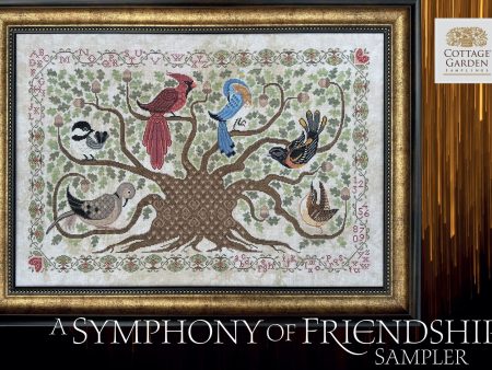 A Symphony of Friendship Sampler - Cottage Garden Samplings - Cross Stitch Pattern Hot on Sale