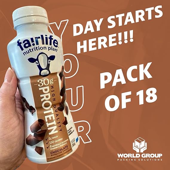 Fairlife Protein Shake, Chocolate, 11.5 fl oz, 18 ct - High Protein (30g) & Low Sugar (2g), Delicious Chocolate Flavor, Ready-to-Drink for Energy & Muscle Recovery, Pack of 18 Bottles. For Cheap