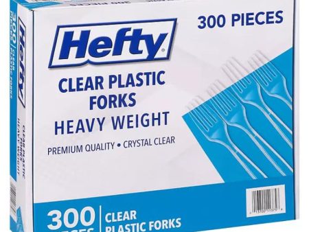 Hefty Clear Heavy Weight Plastic Forks 300 ct. Sale