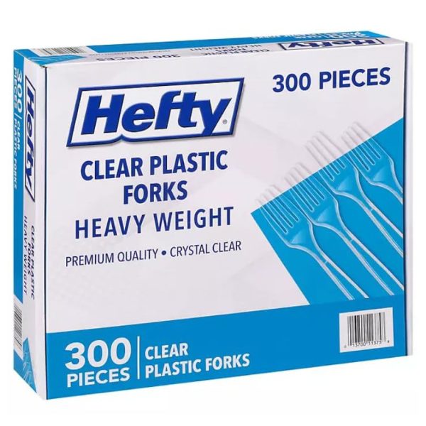 Hefty Clear Heavy Weight Plastic Forks 300 ct. Sale