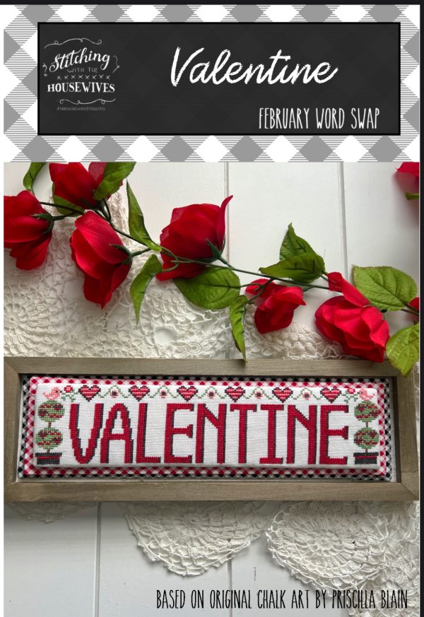 Valentine - Word Swap Series - Stitching with the Housewives - Cross Stitch Pattern For Discount