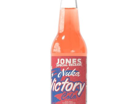 Jones Soda Co. Special Release Nuka Cola Victory | Fallout Merchandise | Cane Sugar Soda | Craft Soda Pop | Soda Soft Drinks | Glass Bottle Soda | Peach & Mango Flavor | (1 Bottle) Sale