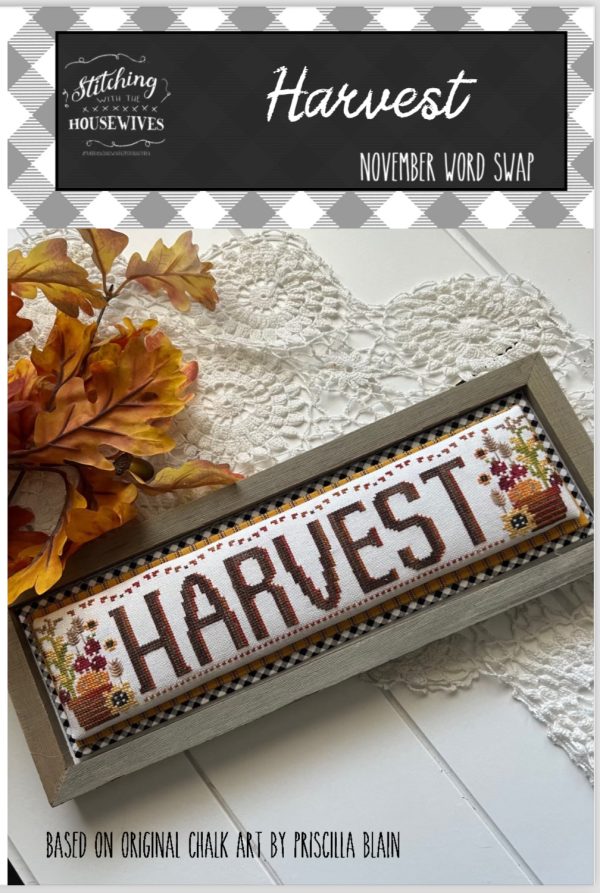 Harvest - Word Swap Series - Stitching with the Housewives - Cross Stitch Pattern For Cheap