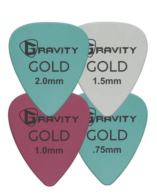 Gravity Picks Coloured Gold Series Plectrum Set of 4 For Cheap